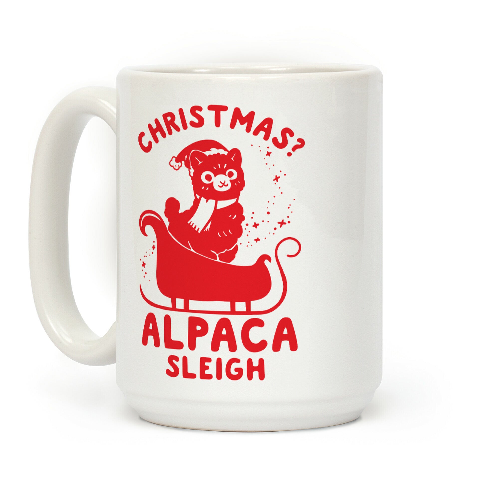 Christmas Alpaca Sleigh Coffee Mug
